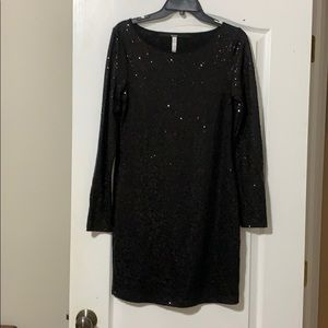 Black Sequin Dress
